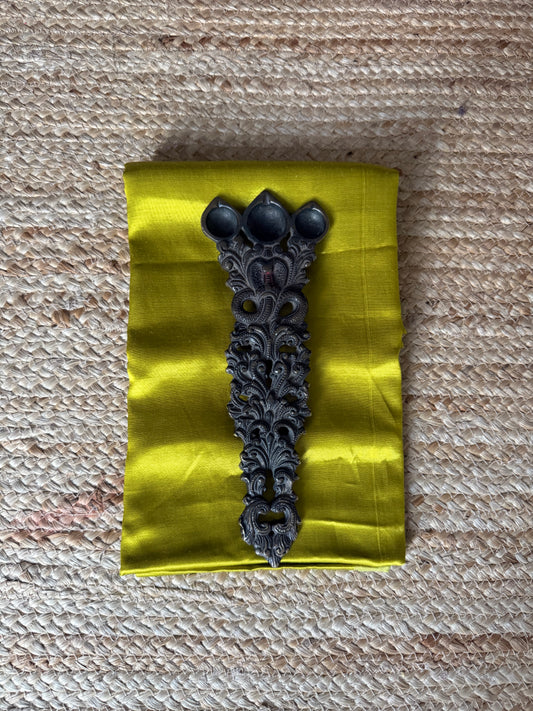 Yellow solid mashru silk un stitched blouse piece