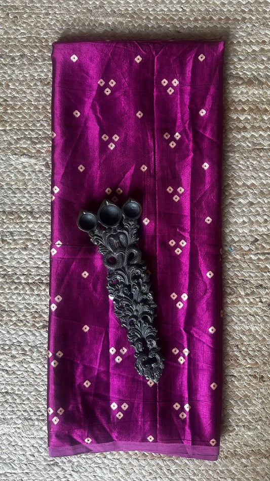 Magenta purple solid mashru silk un stitched blouse piece