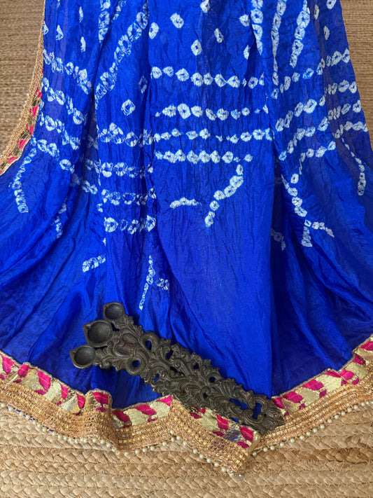 Blue chiffon Bandhani dupatta