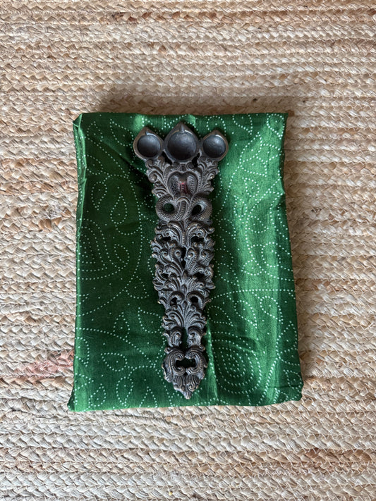 Green jaal mashru silk un stitched blouse piece