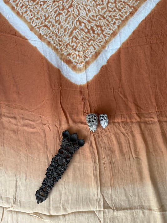 Persian ombrã© modal  silk shibori kurta/kaftan material