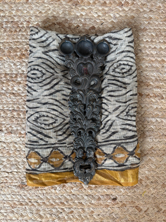 Beige Kota handcrafted cotton un stitched blouse piece