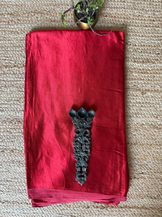Red  solid mashru silk fabric msf- 6