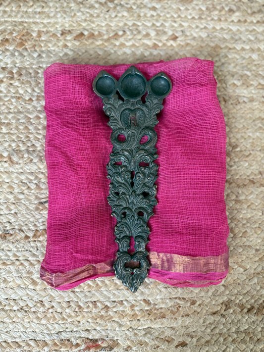 Pink Kota handcrafted cotton un stitched blouse piece