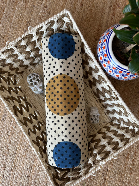 Beige ajrakh handcrafted natural dye printed fabric  cf - 23